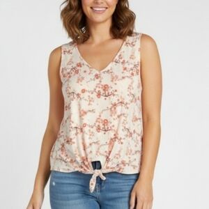 Riley & James Cherry Blossom Print Top Size XL